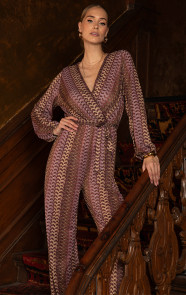 Jurkjes V-Neck Jumpsuit Multicolor Print