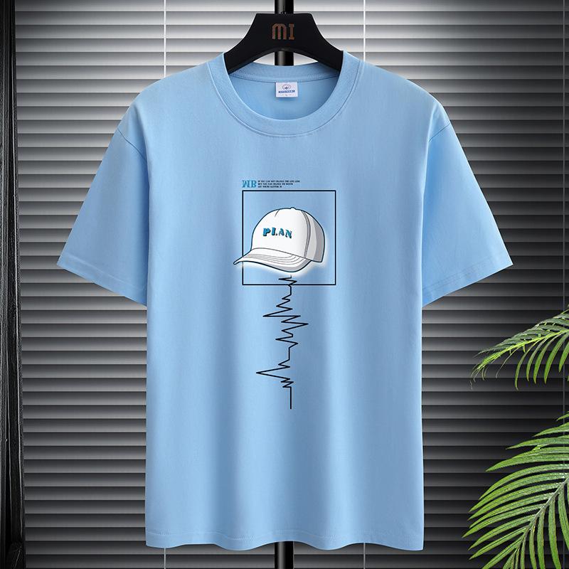 Cloth W T-shirt voor Heren Kleding Fitness Wit O-Hals Anime Man T-shirt voor Mannelijk Oversized S-5XL Heren T-shirts Goth Punk Hoed Print 2XL