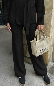 Jurkjes Gebreide Lounge Broek Zwart