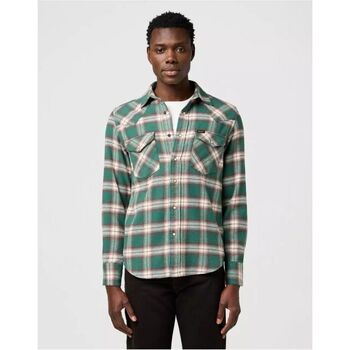 Wrangler Overhemd Lange Mouw  112371615-BISTRO GREEN