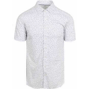 Desoto Overhemd Korte Mouw  Short Sleeve Jersey Overhemd Print Wit