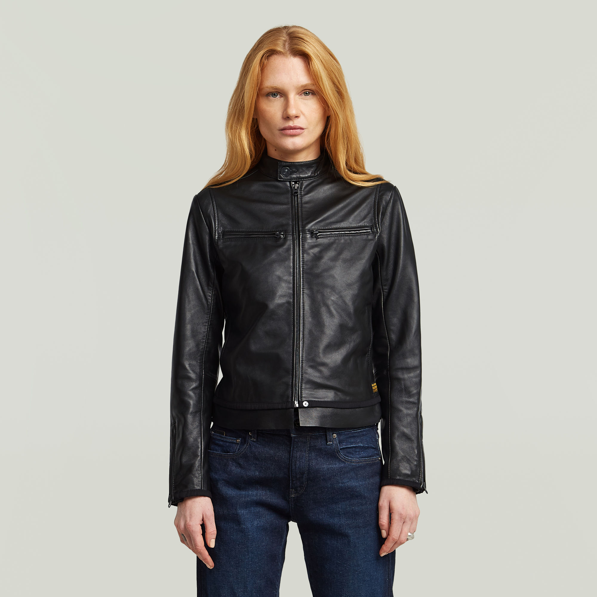 G-Star RAW Leather Biker Jack - Zwart - Dames