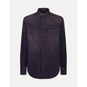 Dondup Overhemd Lange Mouw  UC343R DF0272U-LP6 DU 800 BLACK