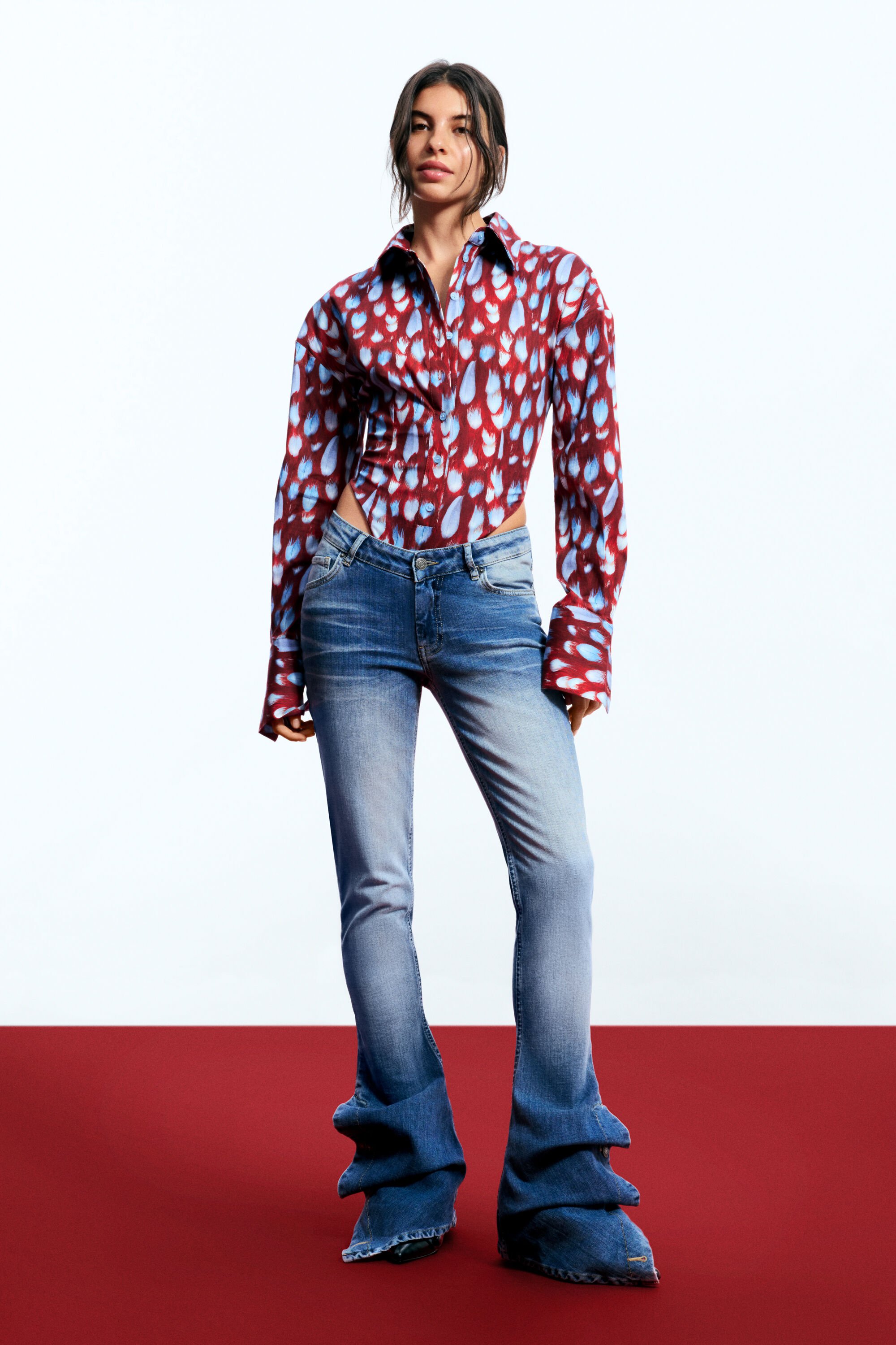 Desigual Popeline body shirt Egonlab - RED