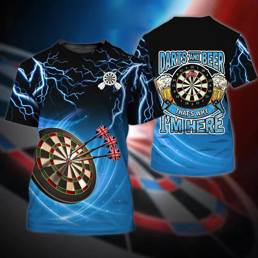 Wengy 2 Ronde Doel Dart Print T-shirt Voor Mannen Mode Trend Sport Korte Mouw Hip Hop Harajuku Oversized Tops Casual O-hals Trui XL