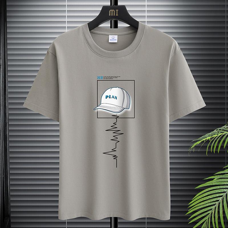 Cloth W T-shirt voor Heren Kleding Fitness Wit O-Hals Anime Man T-shirt voor Mannelijk Oversized S-5XL Heren T-shirts Goth Punk Hoed Print 5XL