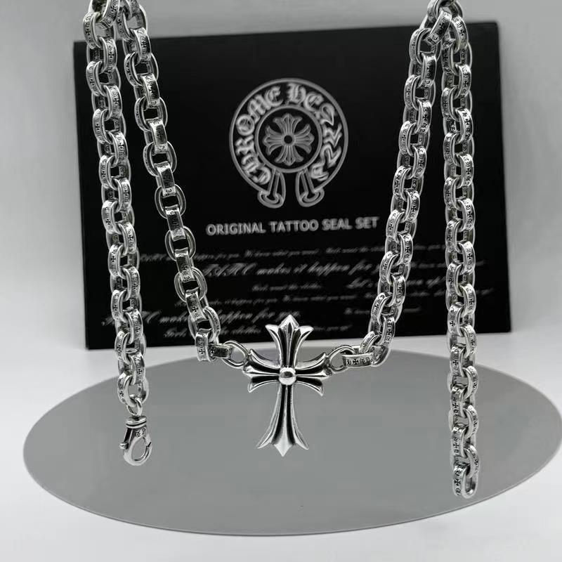 Millioner Punk Style Men's Retro Cross Necklace - Chunky Clavicle Chain