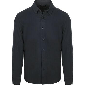 Knowledge Cotton Apparel Overhemd Lange Mouw   Shirt Flannel Total Eclipse