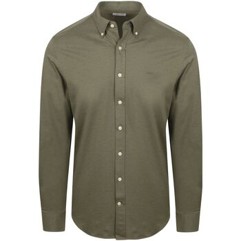 Mcgregor Overhemd Lange Mouw  Overhemd Piqué Stretch Groen