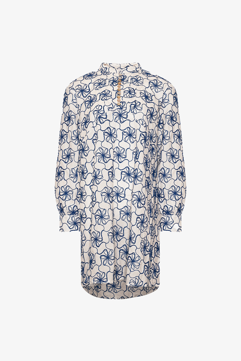 Noella Karene Dress White Blue Combo