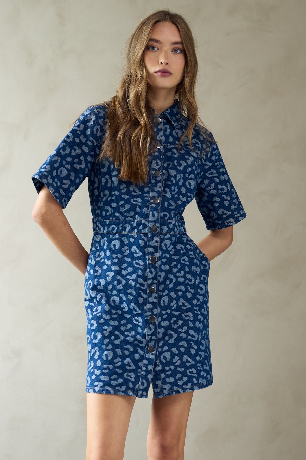 Noella Benita Dress Mid Blue Wash