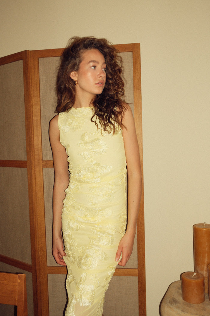 Noella Lavinia Dress Butter Yellow