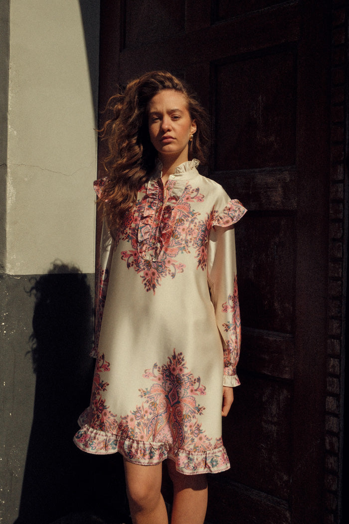 Noella Reno Ruby Ruffle Dress Drusella Print