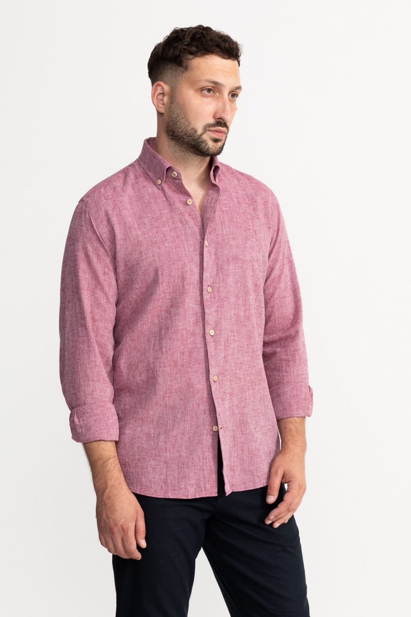 De IONESCU Herren vegan Hemd Godeanu Lila