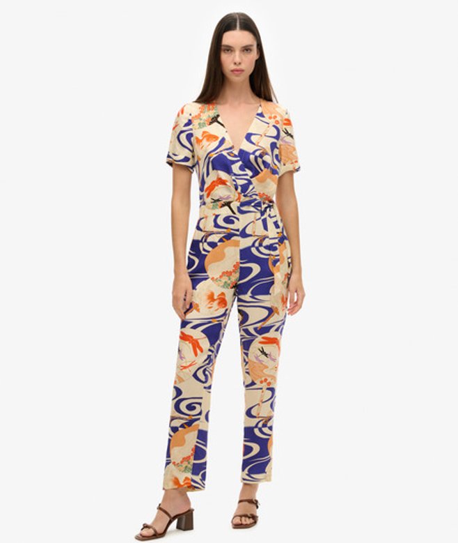 Superdry Geweven Vintage Jumpsuit Blauw