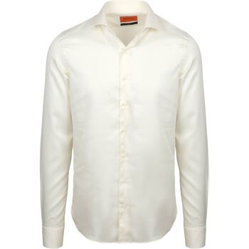 Suitable Overhemd Lange Mouw  Overhemd Extra Lange Mouwen Twill Ecru