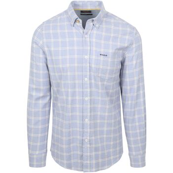 New zealand auckland Overhemd Lange Mouw  NZA Shirt Armando Flanel Ruit Blauw