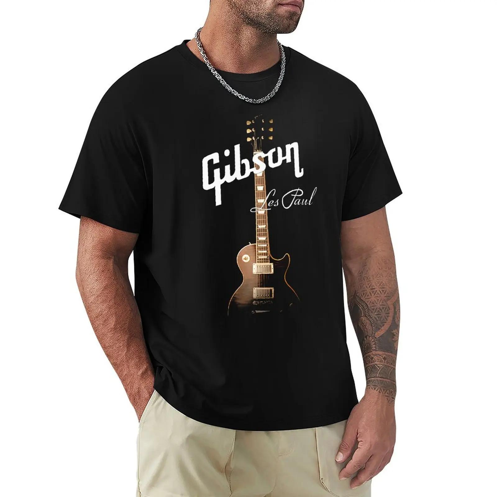 The best product for you Coole Gibson Gitaar T-shirts Grafisch T-shirt Heren Gibson T-shirts Rock Grunge Muziekliefhebber T-shirts Hipster Tops Hip Hop Casual Tops XXXXXL beige