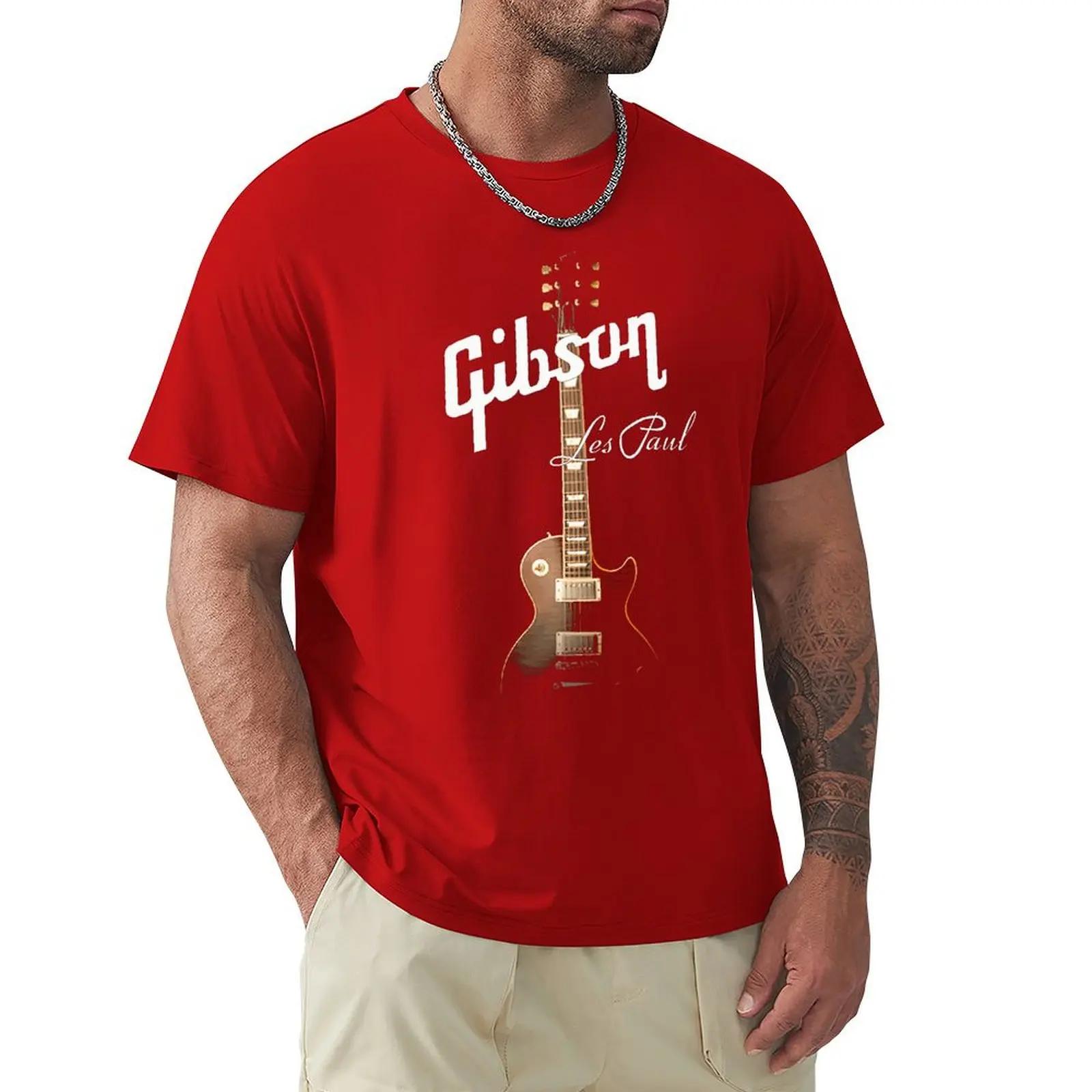 The best product for you Coole Gibson Gitaar T-shirts Grafisch T-shirt Heren Gibson T-shirts Rock Grunge Muziekliefhebber T-shirts Hipster Tops Hip Hop Casual Tops XXXXL blauw