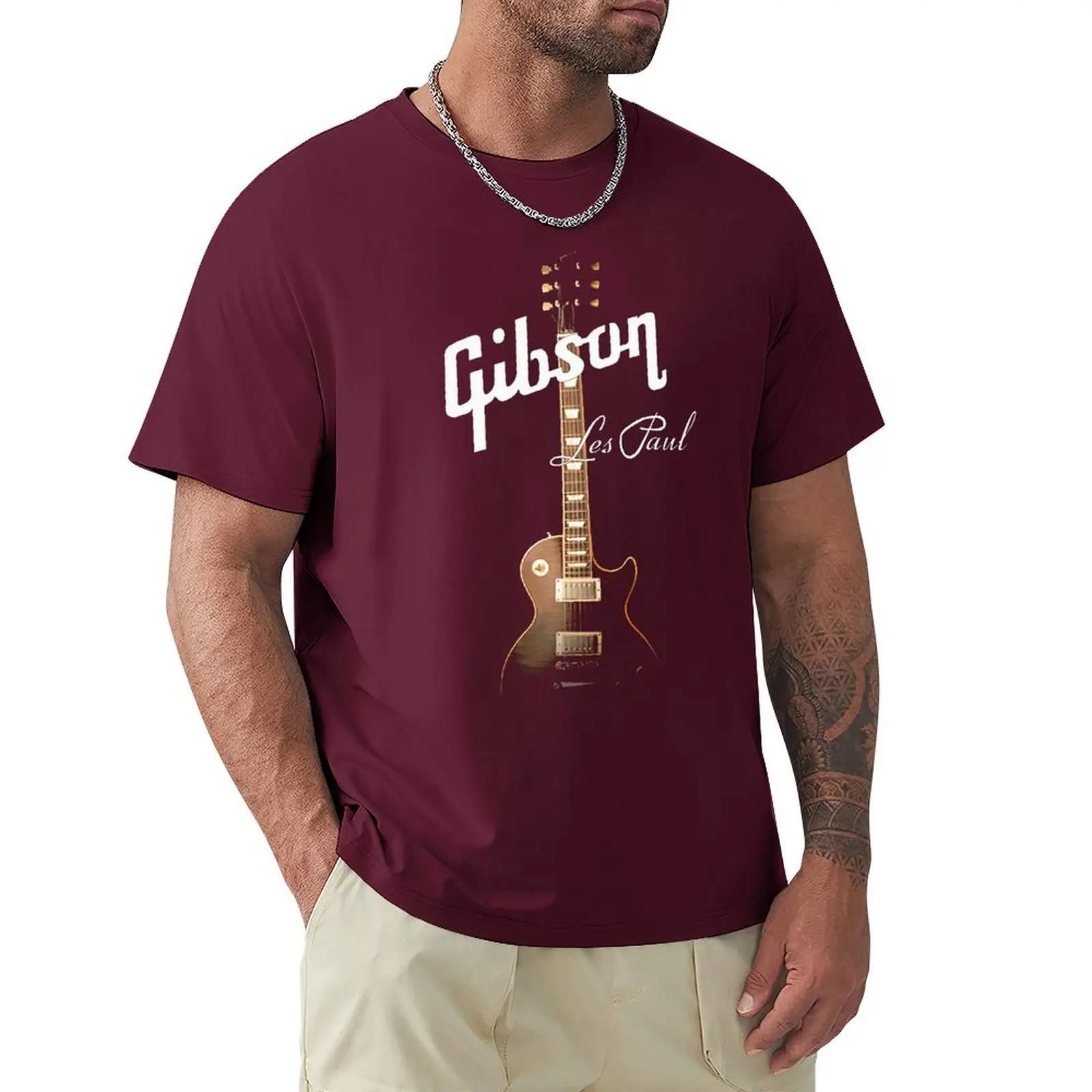 The best product for you Coole Gibson Gitaar T-shirts Grafisch T-shirt Heren Gibson T-shirts Rock Grunge Muziekliefhebber T-shirts Hipster Tops Hip Hop Casual Tops XL donkergrijze kleur
