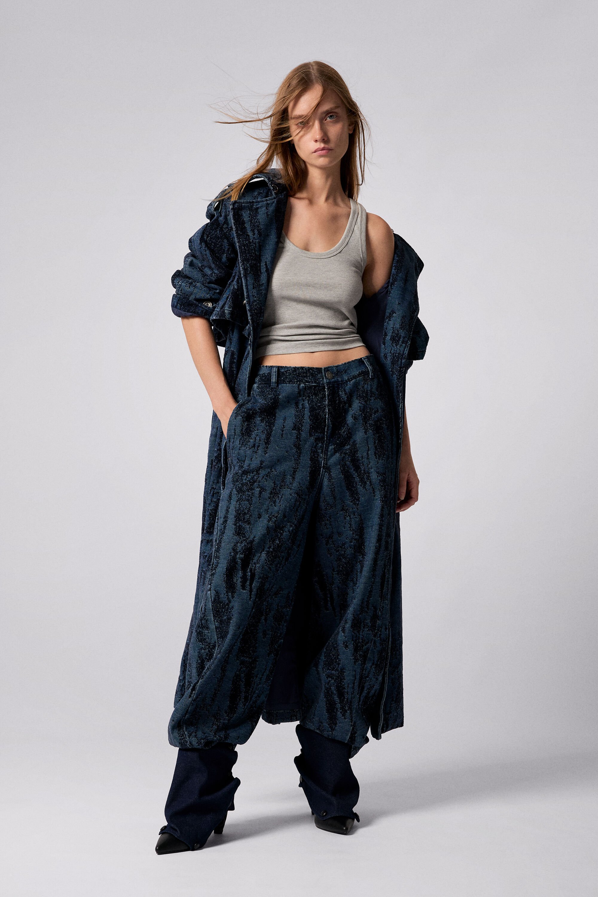 Desigual Degradé jacquard spijkerbroek - BLUE