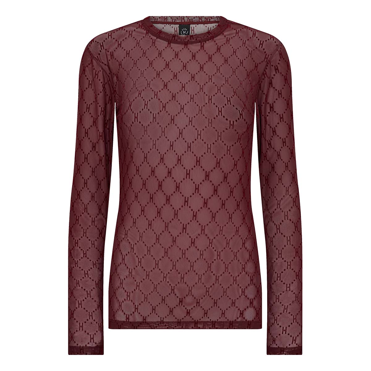 Hype The Detail Mesh blouse, rood