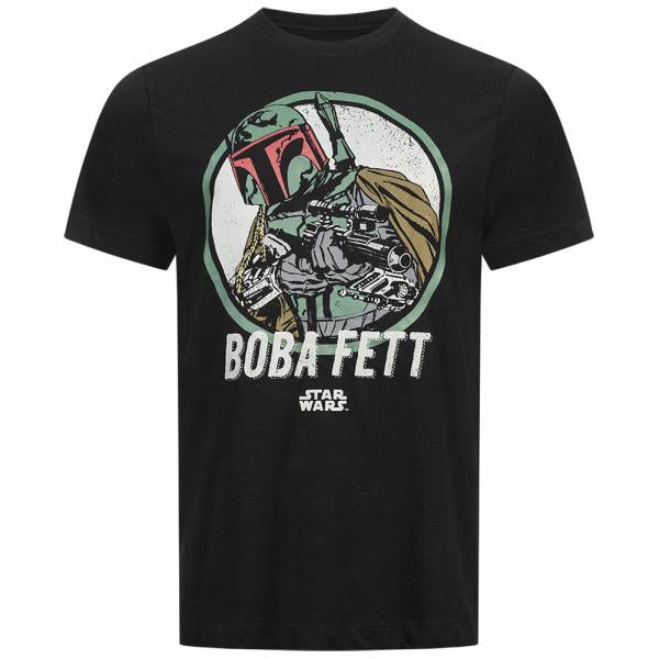 Lizenz STAR WARS Retro Boba Fett Heren T-shirt POMTS079BLK