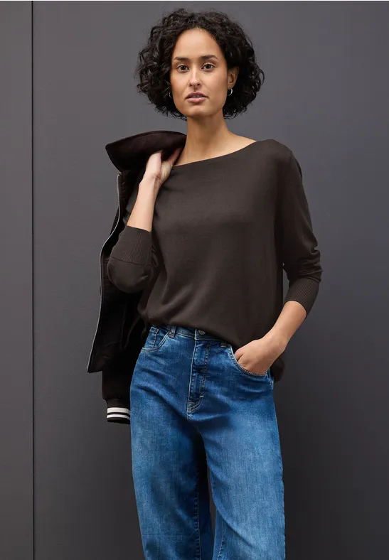 STREET ONE Gebreide trui met boothals