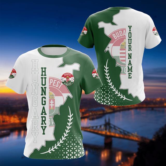 Factory Outlet Clothing Hongaarse Heren T-shirt Veteraan Soldaat Ronde Hals Korte Mouw Top Hongaarse Vlag Print Oversized Cool Herenkleding Camisa XXXXXL paars