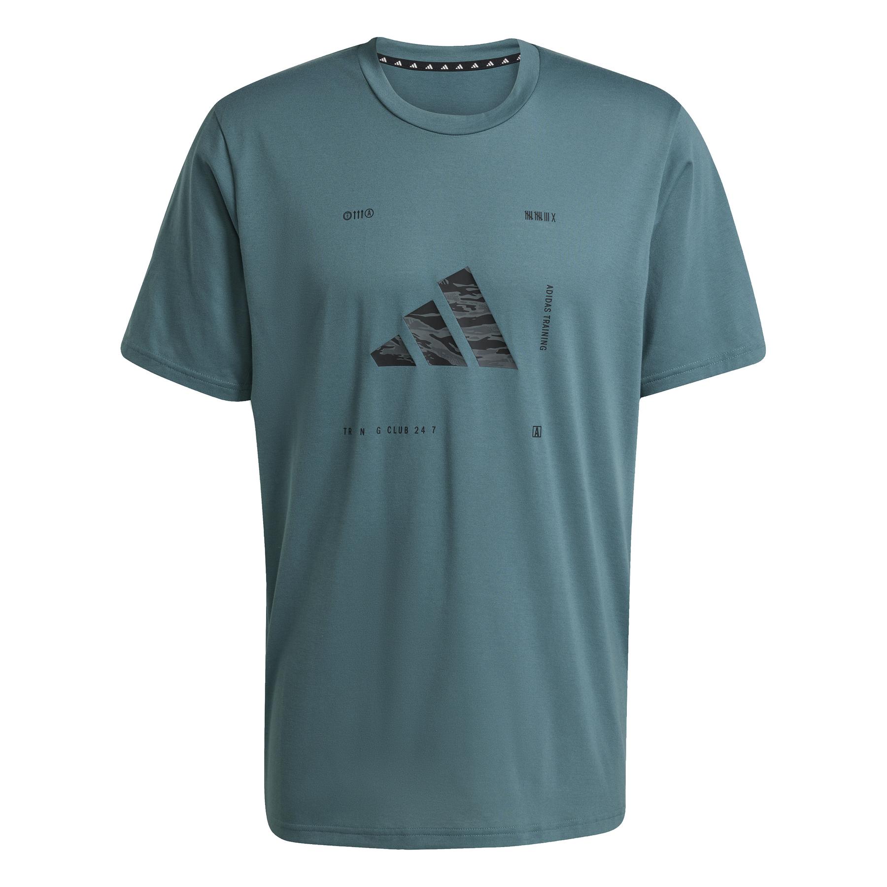 Adidas Performance T-shirt M BOX LOGO G T Trainingsshirt met CLIMACOOL, logo met camoprint