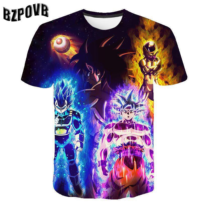Baibao QIQI Zomer Ronde Hals T-shirt Heren Japanse Anime Draak Korte Mouw Dames Kleding Snel drogend Top XXS-6XL L