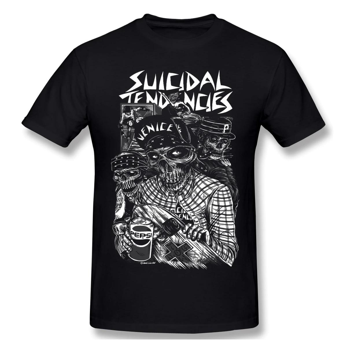The best product for you Suicidal Tendencies Print Katoen Grappige T-shirts punk Heren Mode Streetwear XXL zwart