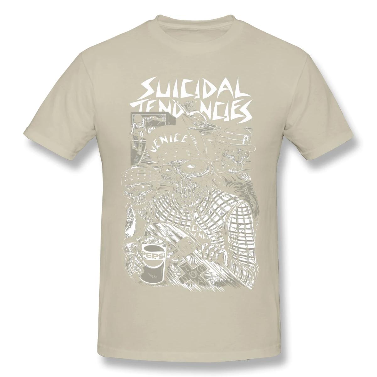 The best product for you Suicidal Tendencies Print Katoen Grappige T-shirts punk Heren Mode Streetwear XXXL kaki