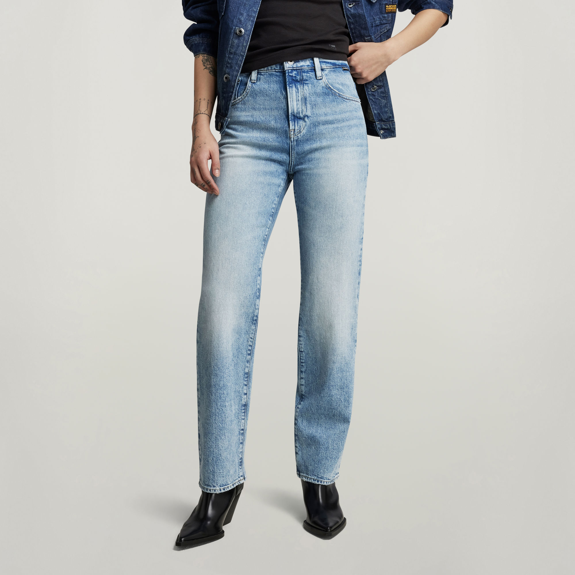 G-Star RAW Viktoria High Straight Jeans - Lichtblauw - Dames