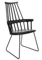 Kartell Comback Chair Sledebasis Zwart