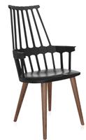 Kartell Comback Chair Houten Poten Zwart