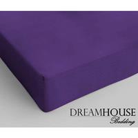 Dreamhouse Bedding Hoeslaken Katoen Paars-120 x 200 cm