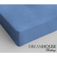 Dreamhouse Bedding Hoeslaken Katoen Blauw-160 x 220 cm
