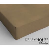 Dreamhouse Bedding Hoeslaken Katoen Taupe-180 x 200 cm