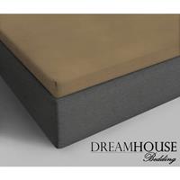 Dreamhouse Bedding Topper Hoeslaken Katoen Taupe-180 x 220 cm