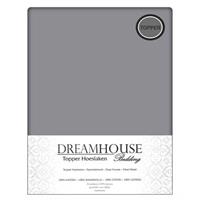 Dreamhouse Bedding Topper Hoeslaken Katoen Grijs-160 x 200 cm