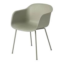 Muuto Fiber Chair Stalen Poot Saliegroen