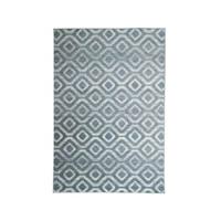 Leen Bakker Vloerkleed Florence blokken - grijs/wit - 160x230 cm