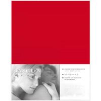 Hoeslaken Katoen Strijkvrij Kordon Rood-90 x 220 cm