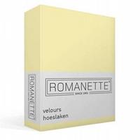 Romanette Hoeslaken Velours Geel-140/150 x 200/210/220 cm