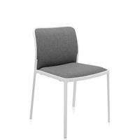 Kartell Audrey Soft Stoel - Trevira / Wit / Grijs