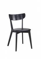Nordiq Ami Chair - houten eetkamerstoel - Blackstained ash - Zwart kussen