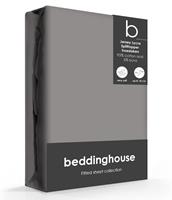 Beddinghouse Splittopper Hoeslaken Jersey-Lycra Warm Grey-160 x 200/220 cm