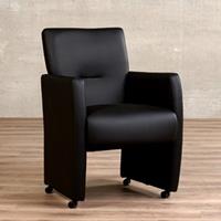 ShopX Leren eetkamerfauteuil pleasure, 120+ kleuren leer, in keukenstoelen