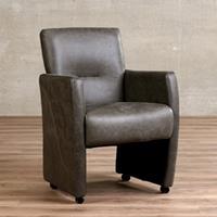 ShopX Leren eetkamerfauteuil pleasure, 120+ kleuren leer, in keukenstoelen